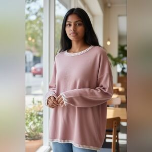 ZESICA Pink Lightweight Sweater Size XL NWT